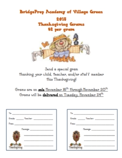 Thanksgiving Grams $2